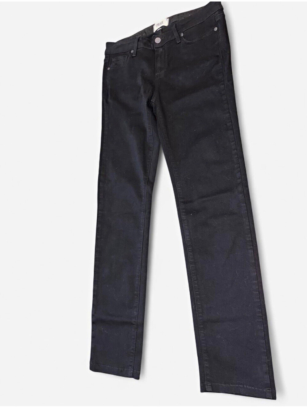 PAIGE Skyline Skinny Jeans Women's 29 Black Stretch Dark Wash 5-Pocket